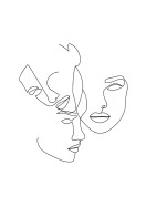 Three Faces Line Art | Créez votre propre affiche