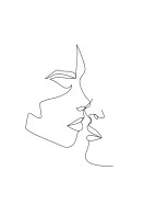 Couple Kissing Sketch | Créez votre propre affiche