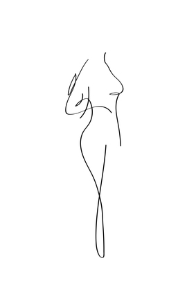 Abstract Body Line Art