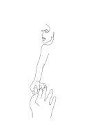 Holding Hands Line Art | Créez votre propre affiche