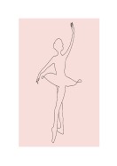 Pink Ballerina Dancing | Créez votre propre affiche