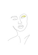 Abstract Face With Yellow Eyeshadow | Créez votre propre affiche