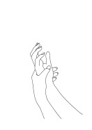 Two Hands Line Art | Créez votre propre affiche