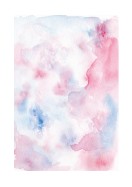 Abstract Blue And Pink Watercolor Art | Créez votre propre affiche
