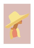 Woman In Sun Hat | Créez votre propre affiche