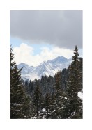 View Of Snowy Mountain And Forest | Créez votre propre affiche