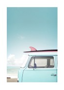 Vintage Car By The Ocean | Créez votre propre affiche