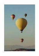 Hot Air Balloons In Blue Sky | Créez votre propre affiche