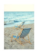 Beach Chairs By The Ocean | Créez votre propre affiche