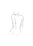 Female Body Silhouette No1 | Créez votre propre affiche