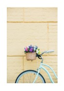 Bicycle With Flowers In Basket | Créez votre propre affiche