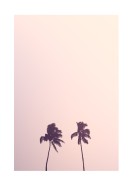 Palm Tree Silhouettes Against Pink Sky | Créez votre propre affiche